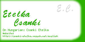 etelka csanki business card